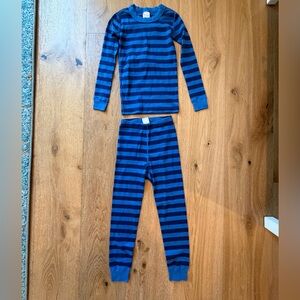 Hanna Andersson Blue Stripe size 5 organic cotton pajamas